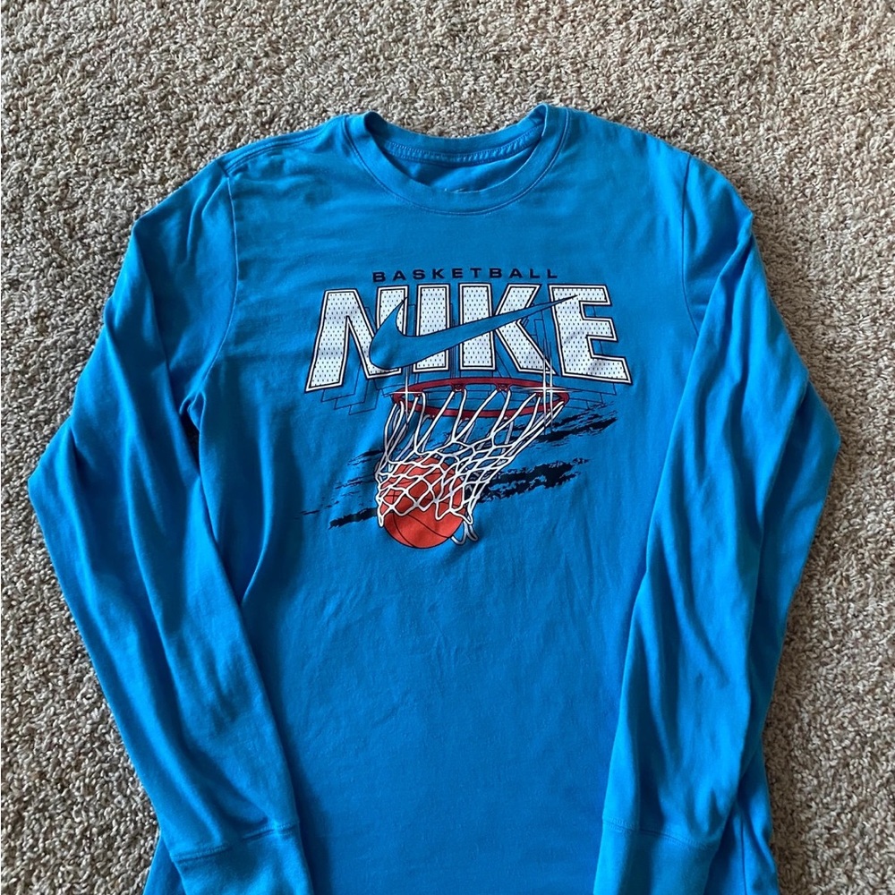 Nike Blue Basketball Long Sleeve Shirt